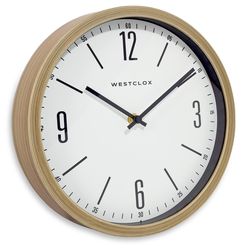 Westclox 10 in. L X 10 in. W Indoor Contemporary Analog Wall Clock Glass/Plastic Beige