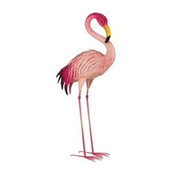 Regal Art & Gift Pink Metal 35.75 in. H X 15.25 in. L Speckled Flamingo Outdoor Decoration