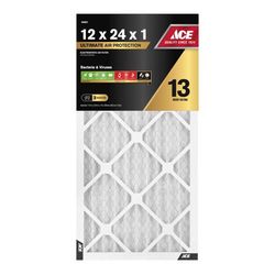 Ace 12 in. W X 24 in. H X 1 in. Synthetic 13 MERV Pleated Air Filter 1 pk
