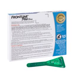 Frontline Plus Liquid Dog Flea and Tick Drops 9.8% Fipronil, 8.8% (S)-methoprene 0.05 oz