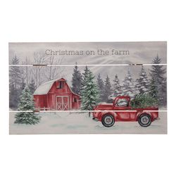 Glitzhome Multicolored Farmhouse Hanging Decor 14 in.