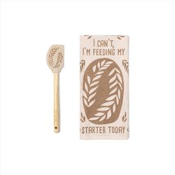 Two Left Feet Tan Cotton Tea Towel