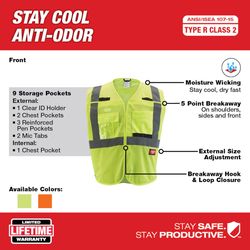 Milwaukee Reflective High Visibility Mesh Safety Vest Yellow L/XL
