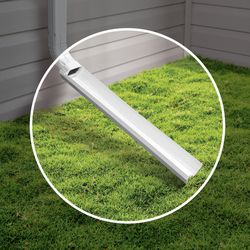 Amerimax Dripper Flipper 2.5 in. H X 4.5 in. W X 30 in. L White Vinyl Downspout Extension