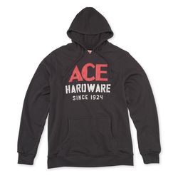 Ace Vintage Threads XL Long Sleeve Unisex Hooded Hoodie Black