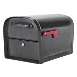 Architectural Mailboxes Oasis Classic 360 Classic Galvanized Steel Post Mount Pewter Mailbox