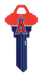 HILLMAN MLB Los Angeles Angels Painted Key House/Office Universal Key Blank Single Blue/Red