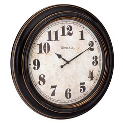 Westclox 20 in. L X 20 in. W Indoor Classic Analog Wall Clock Glass/Plastic Brown