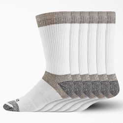Dickies Dri-Tech Men's 6-12 Cushion Crew Socks White