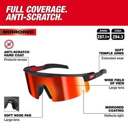 Milwaukee Wrap Around Safety Glasses Black Frame 1 pk