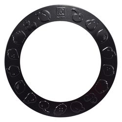 R&M International Corp Black Metal Pie Crust Shield