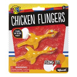 Toysmith Yay! Chicken Flingers Yellow 2 pc