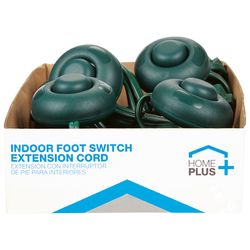 Home Plus Indoor 6 ft. L Green Extension Cord with Foot Switch 18/2 SPT-2