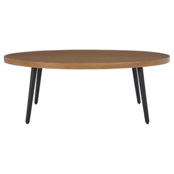 Signature Design by Ashley Horizon Hall Brown Oval Aluminum Coffee Table