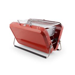 Kikkerland 6 in. Charcoal Portable Grill Red