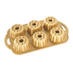 Nordic Ware 9 in. W X 15 in. L Anniversary Bundtlet Bundt Pan Gold 1 pc