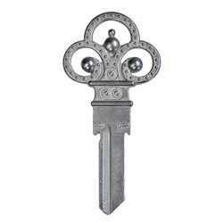 Lucky Line Key Shapes Forged Skeleton House Key Blank Single For Schlage Silver