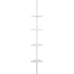 Better Living 24 in. H X 2.5 in. W X 8 in. L White 4-Shelf Corner Shower Caddy