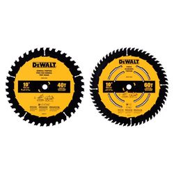 DEWALT 10 in. D X 5/8 in. Carbide Tipped Circular Saw Blade 40/60 teeth 2 pk