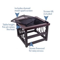 Blue Sky Outdoor Living 28 in. W Steel Square Wood Fire Pit