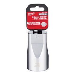Milwaukee 36 mm X 1/2 in. drive Metric 6 Point Deep Socket 1 pc