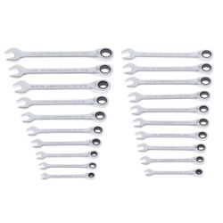 CRAFTSMAN 12 Point Metric and SAE Ratcheting Box Wrench Set 20 pc
