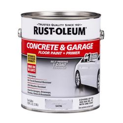 Rust-Oleum Satin Armor Gray Water-Based Acrylic Concrete &amp; Garage Floor Paint 1 gal