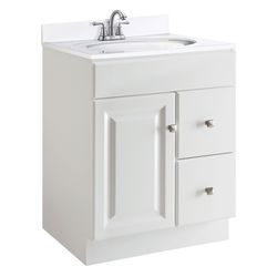 Design House Wyndham Single Semi-Gloss Vanity Cabinet 24 in. W X 21 in. D X 31.5 in. H