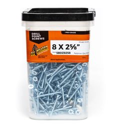 Big Timber No. 8 X 2-5/8 in. L Phillips Zinc-Plated Deep Wood Screws 500 pk