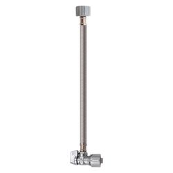 Keeney Quick Lock 1/2 in. Push in. X 1/2 in. D Push 20 in. Stainless Steel Toilet Supply Line