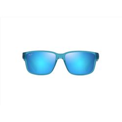 Maui Jim Kuniahi AF Sunglasses Men's Matte Transparent Blue Frame Blue Hawaii Lens Polarized
