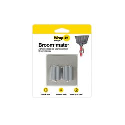 Wrap-It Broom-mate 2.5 in. L Silver Stainless Steel Tool Holder 1 pk