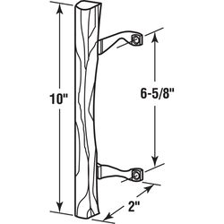 Prime-Line 10 in. L Chrome Brown Metal Patio Door Pull