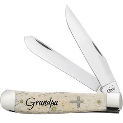 Case Cross Shield Natural Stainless Steel 5-6 in. Trapper Pocket Knife