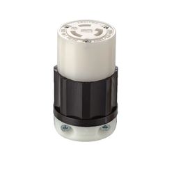Leviton Industrial Nylon Non-Grounding Locking Connector L10-20R 16-10 AWG 3 Pole 3 Wire