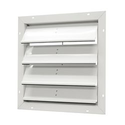 Master Flow 19.75 in. W X 19.75 in. L Powder-Coated White Aluminum Shutter