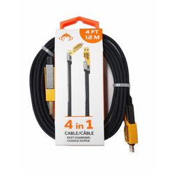 MonkeyZ 4ft. 4-in-1 Cable Cell Phone Charger