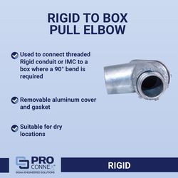 Sigma Engineered Solutions ProConnex 1/2 in. D Die-Cast Zinc Pull Elbow For Rigid/IMC 1 pk