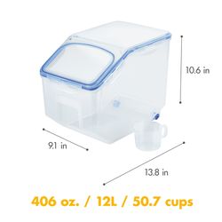 Lock & Lock Easy Essentials 50 cups Clear Food Storage Container 1 pk
