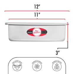 Fat Daddio's 11 in. W X 15 in. L Cake Pan Silver 1 pc
