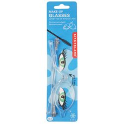 Kikkerland Make-Up Reading Glasses Women's Clear Frame +2.50 Strength