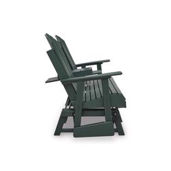 Signature Design by Ashley Hyland Wave Green HDPE Frame Contemporary Glider Loveseat