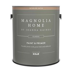 Magnolia Home by Joanna Gaines Classic Satin True White Base 3 Paint and Primer Interior 1 gal