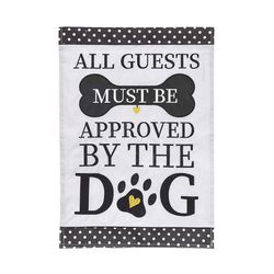 Evergreen Approved by the Dog Garden Flag 18 in. H X 12 in. W