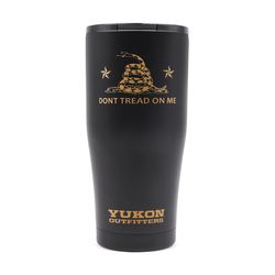 Yukon Outfitters 20 fl. oz. Don't Tread on Me- Black/Copper BPA Free Double Wall Tumbler