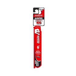 Diablo Amped 6 in. Carbide Tipped Reciprocating Saw Blade 12 TPI 1 pk