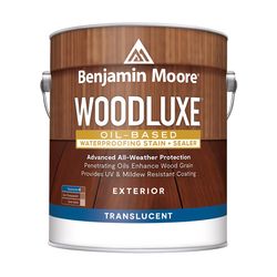 Benjamin Moore Woodluxe Translucent Redwood Penetrating Oil Waterproofing Wood Stain and Sealer 1 ga
