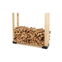 HY-C Shelter Black Powder Coated Steel Log Rack Bracket