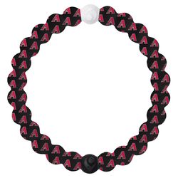 Lokai MLB Unisex Arizona Diamondbacks Round Black Bracelet Silicone Water Resistant Size 7