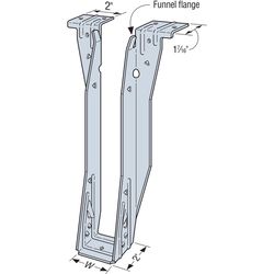 Simpson Strong-Tie ITS 11.88 in. H X 2.37 in. W 18 Ga. Galvanized Steel Joist Hanger